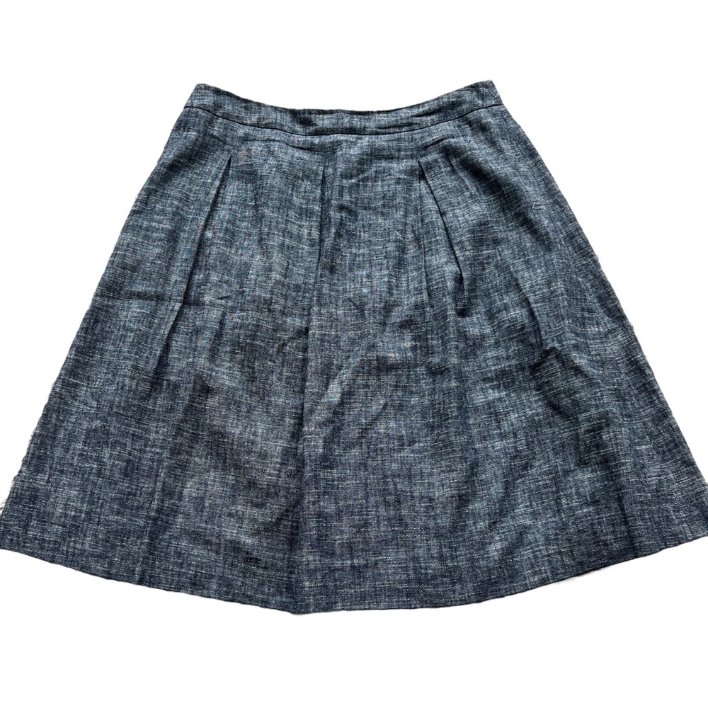 Talbots Gray Pleated A-Line Skirt Knee-Length Work
